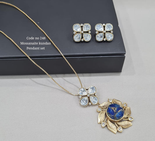 Kundan Pendant Set 00120 - KRISHNA'S SWETA JEWELLERY