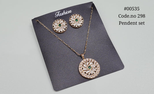 Kundan pendant set 00535 - KRISHNA'S SWETA JEWELLERY