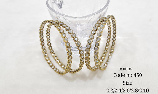 Kundan round bangles 00704 - KRISHNA'S SWETA JEWELLERY