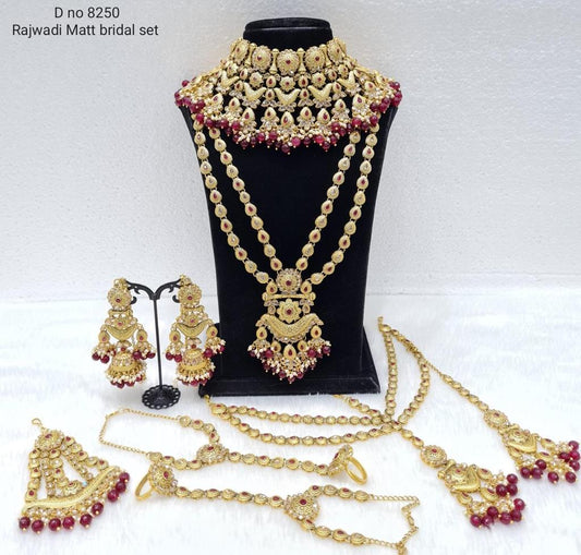 Matte Polish Bridal Set - KRISHNA'S SWETA JEWELLERY