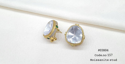 Moissanite Studs 03804 - KRISHNA'S SWETA JEWELLERY
