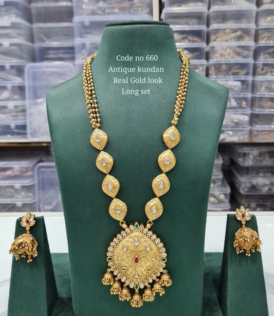 Rajwadi Long 03724 - KRISHNA'S SWETA JEWELLERY