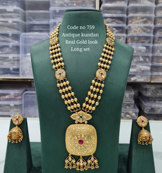 Rajwadi Long 03727 - KRISHNA'S SWETA JEWELLERY