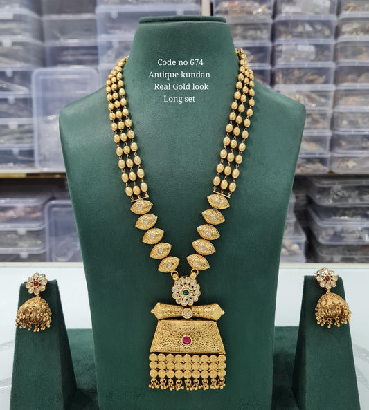 Rajwadi Long 03730 - KRISHNA'S SWETA JEWELLERY
