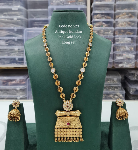 Rajwadi Long 03732 - KRISHNA'S SWETA JEWELLERY