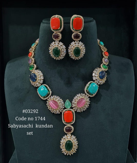 Sabyasachi Necklace 03292 - KRISHNA'S SWETA JEWELLERY