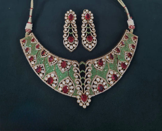 Statement Necklace 06711 - KRISHNA'S SWETA JEWELLERY