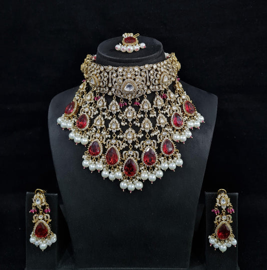 Victorian Necklace 00087 - KRISHNA'S SWETA JEWELLERY