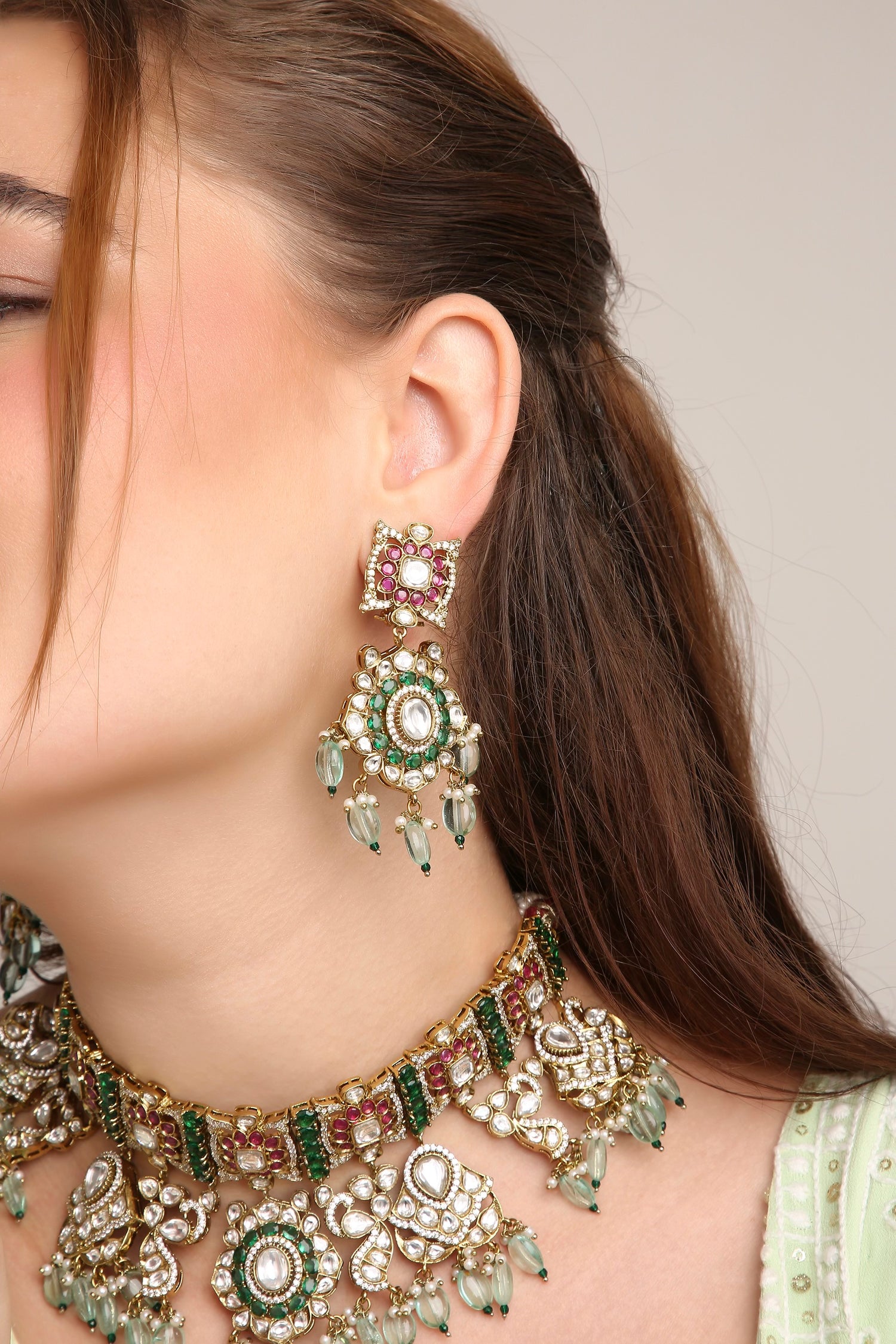 Polki Kundan Necklace 09601