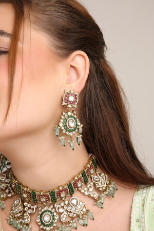 Polki Kundan Necklace 09601