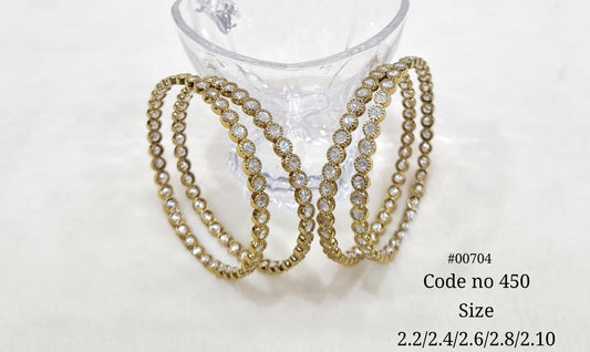 Kundan round bangles 00704