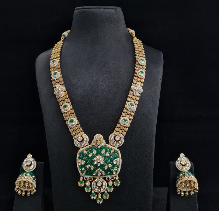 Meenakari kundan long set