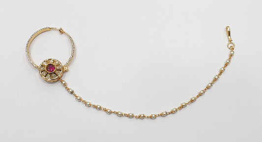 Designer Kundan Nath with white pearl (5)