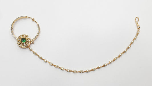 Designer Kundan Nath with white pearl (5)