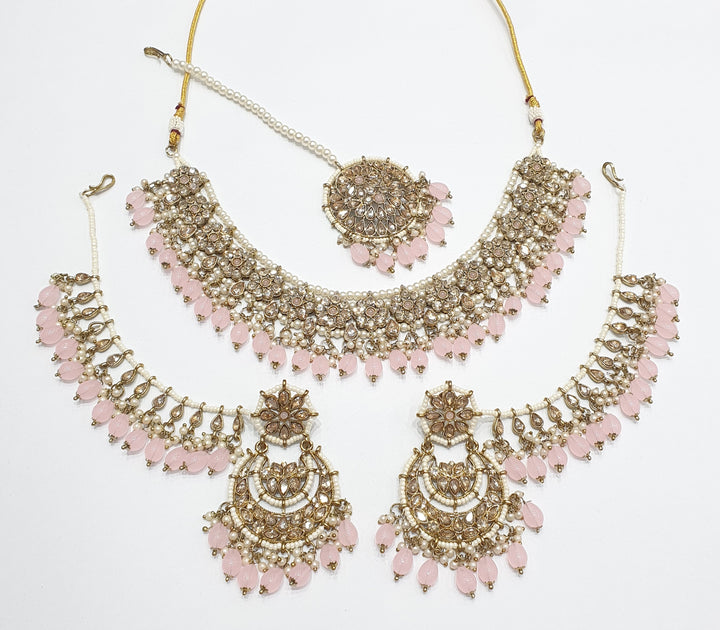 Mehendi Reverse AD Necklace set (1)