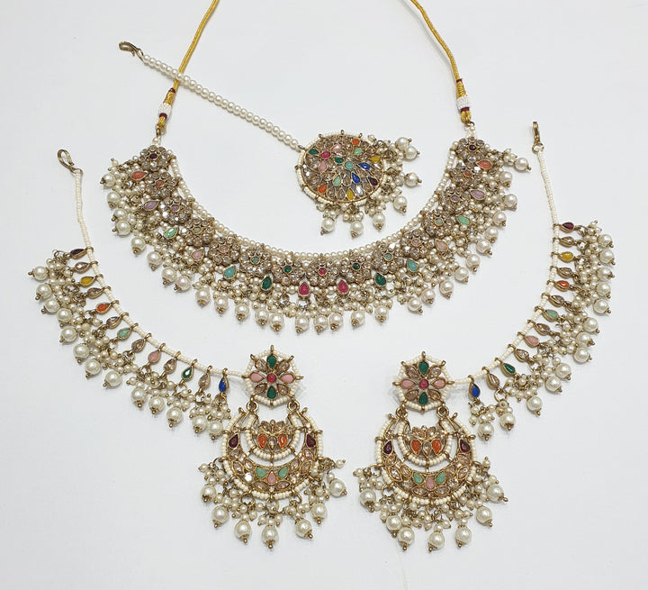 Mehendi Reverse AD Necklace set (1)