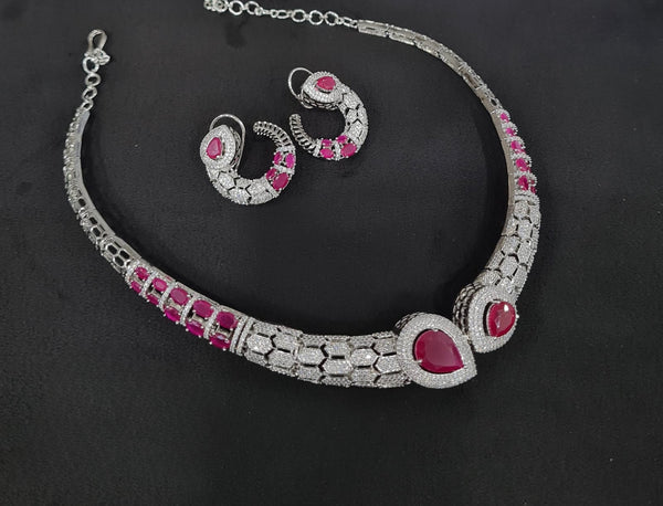 Cz Collar Necklace 09483