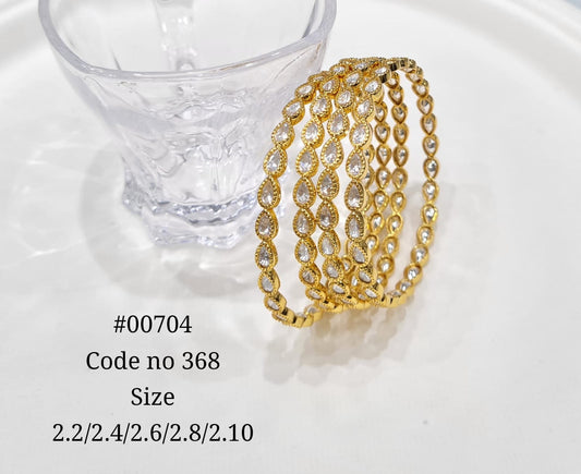 Kundan pan gold bangles 00629