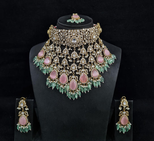 Victorian Polki Necklace Set 00087