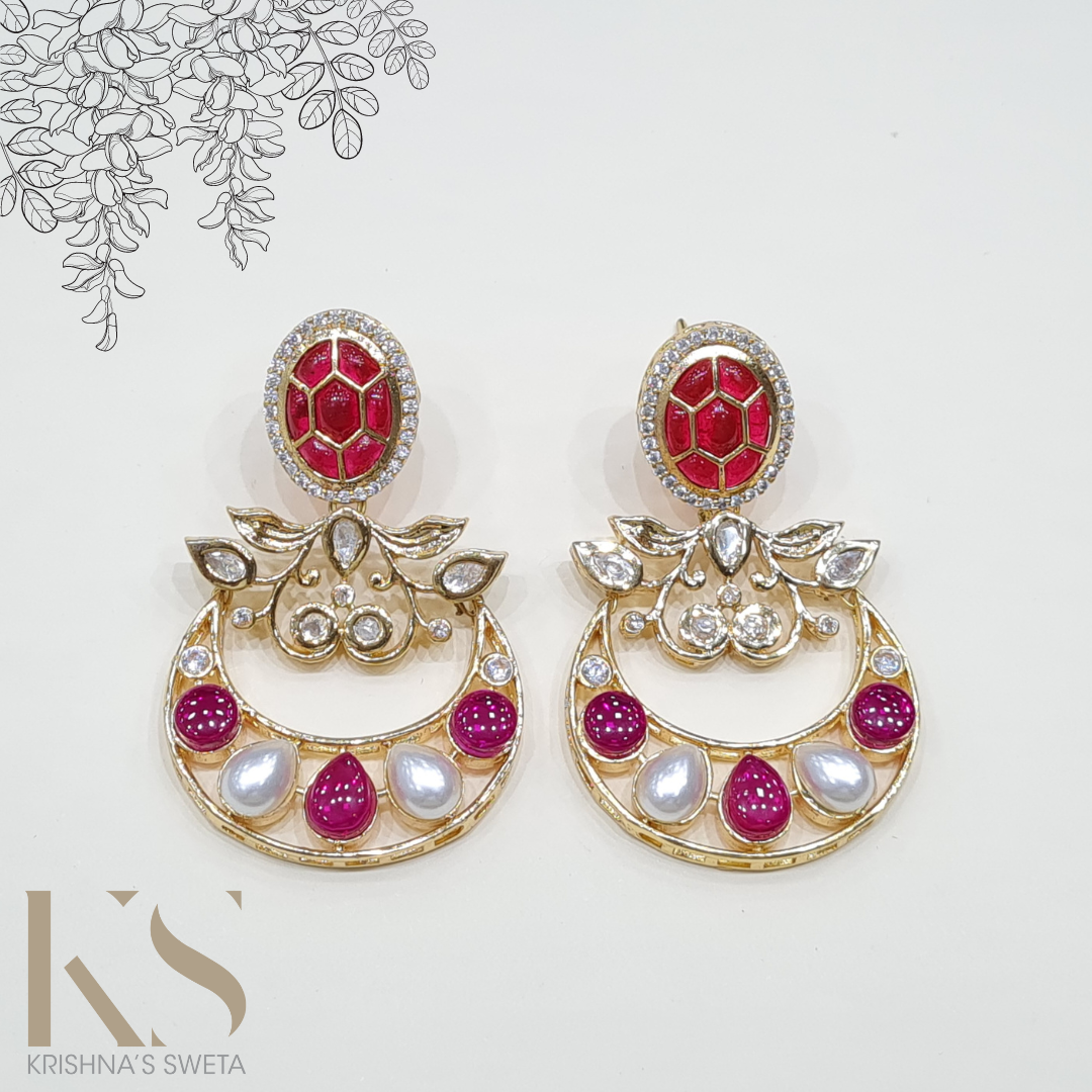 Kundan Epoxy Resin Earrings