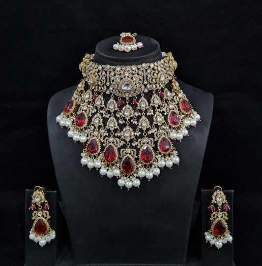 Victorian Polki Necklace Set 00087