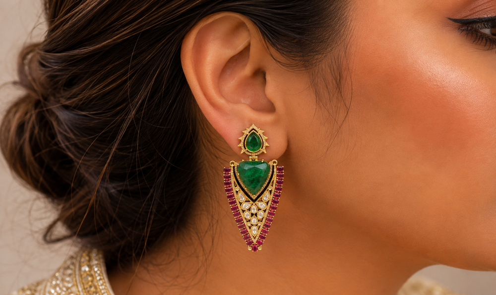 Kundan Earrings 08206