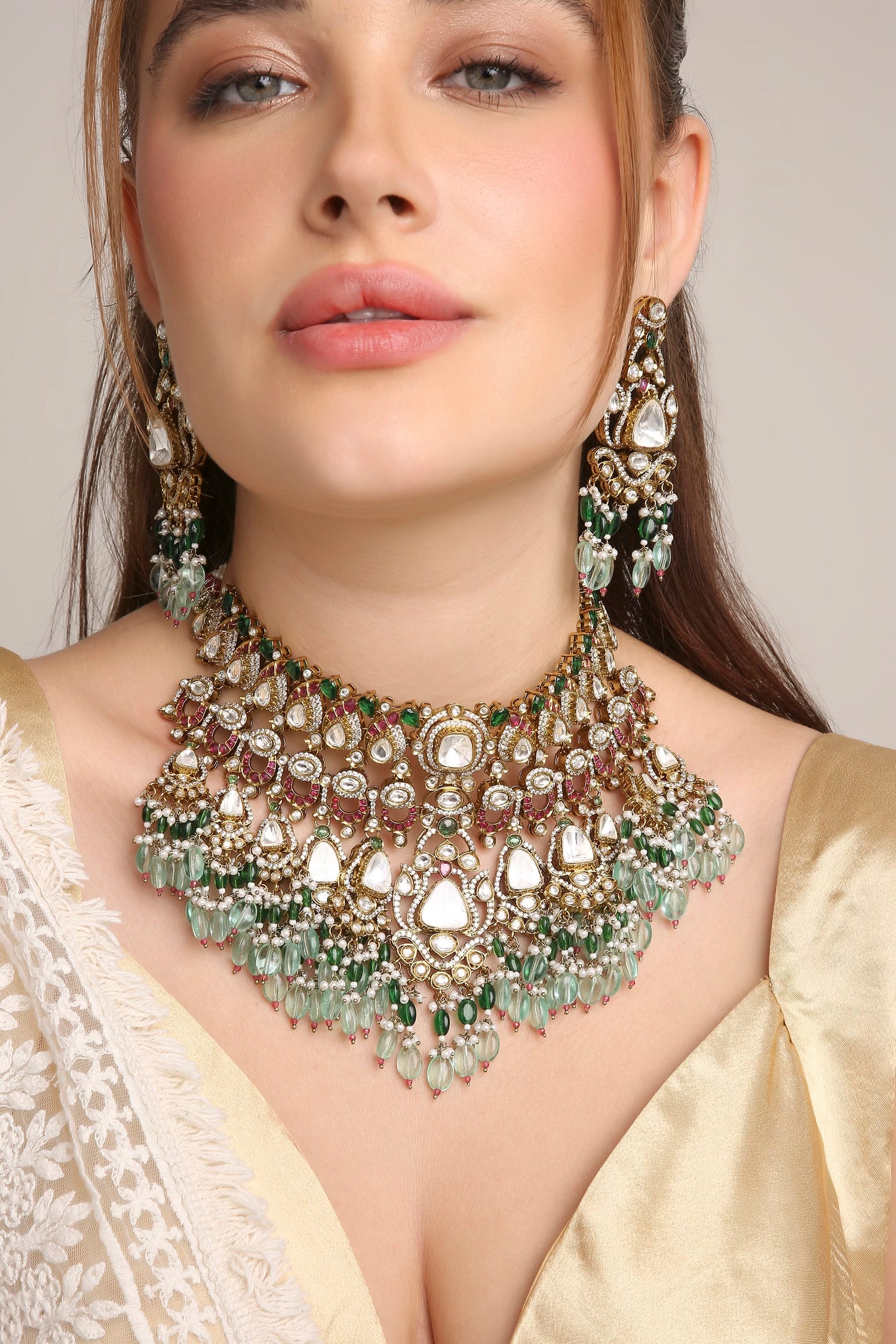 Polki Kundan Bride Set 09600
