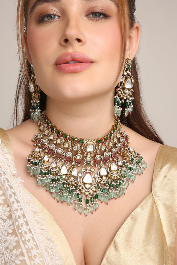 Polki Kundan Bride Set 09600