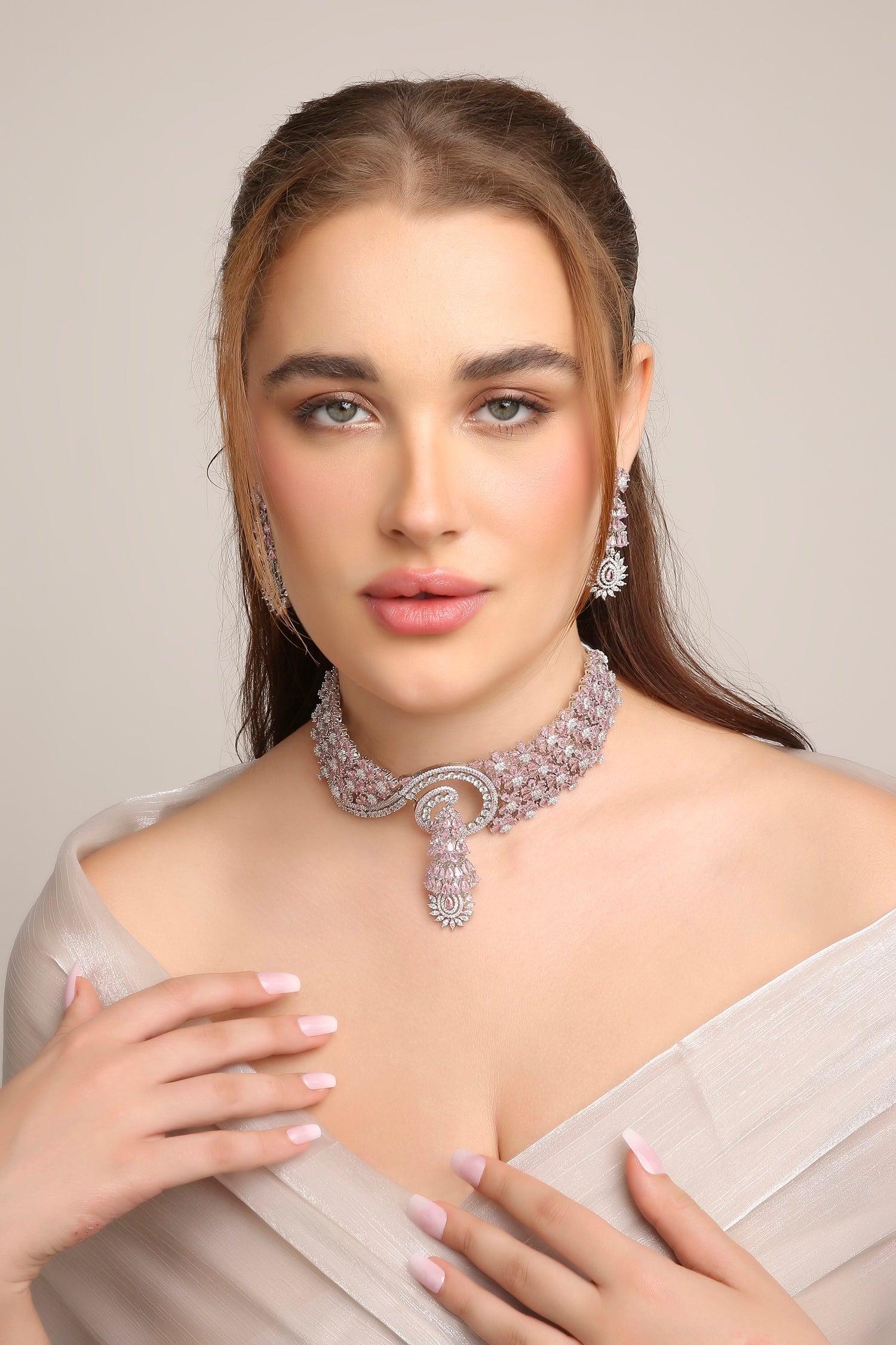 Cz Necklace 07074