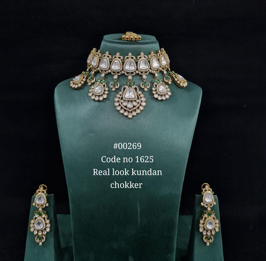 Kundan necklace set 00269
