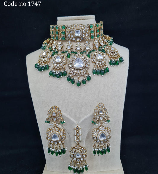 Kundan necklace set 00268