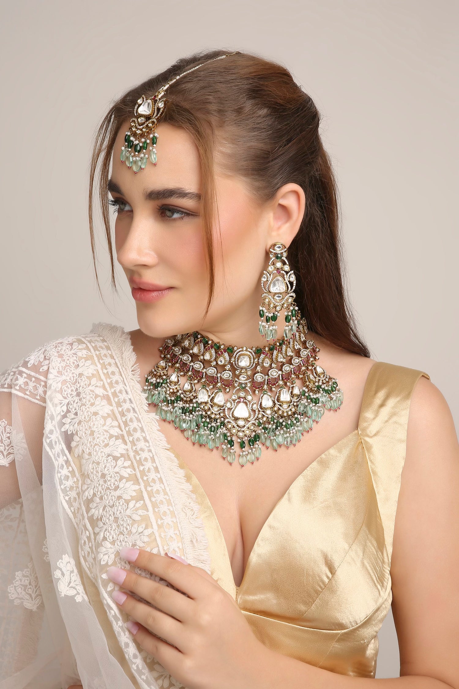 Polki Kundan Bride Set 09600