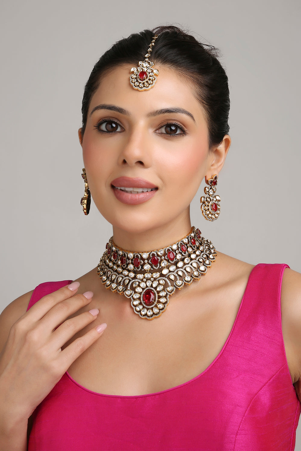 Victorian Kundan Necklace 08413