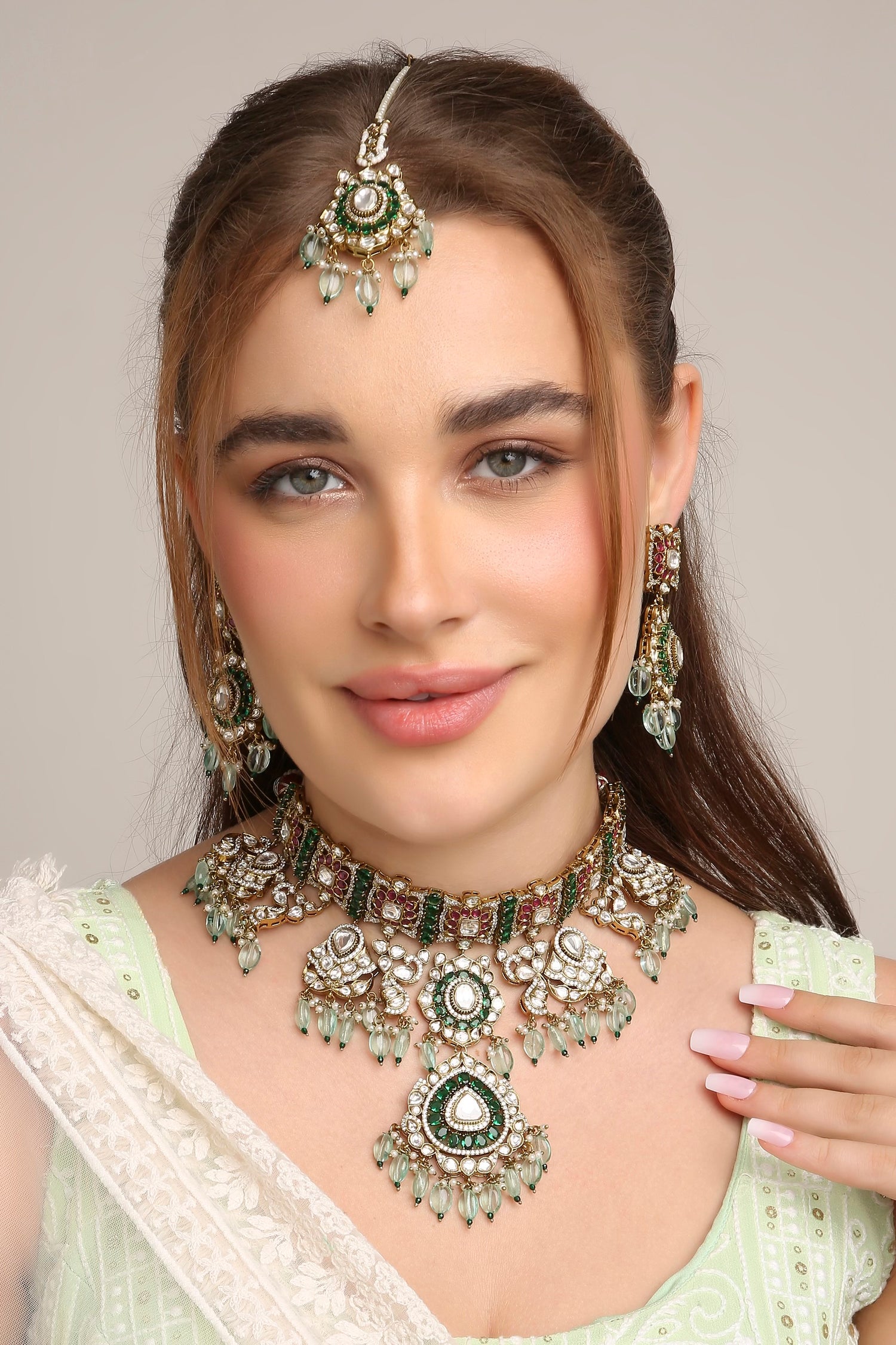 Polki Kundan Necklace 09601