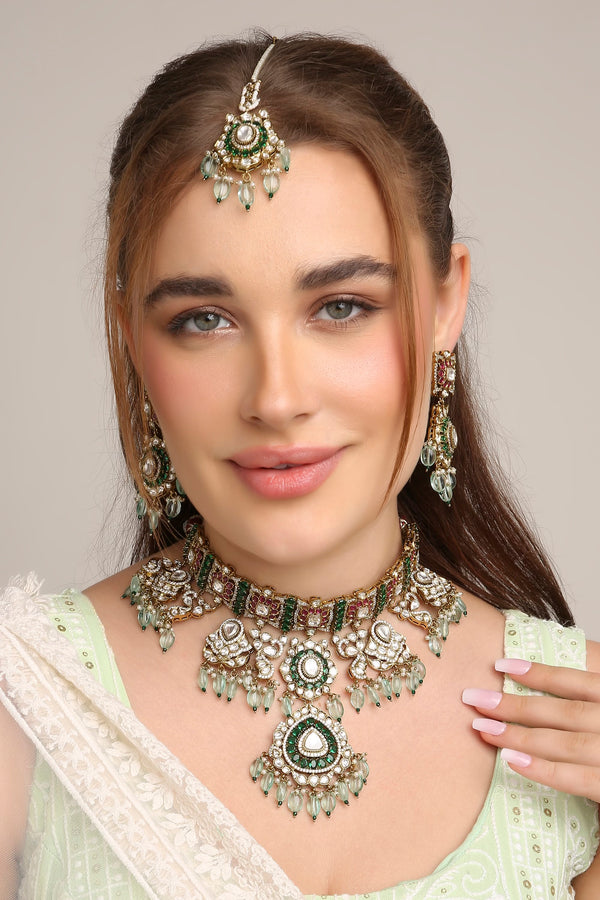 Polki Kundan Necklace 09601