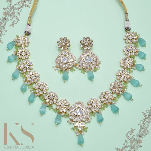 Kundan Pear Drop Necklace