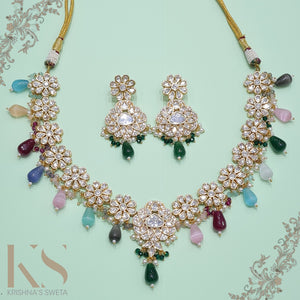 Kundan Pear Drop Necklace