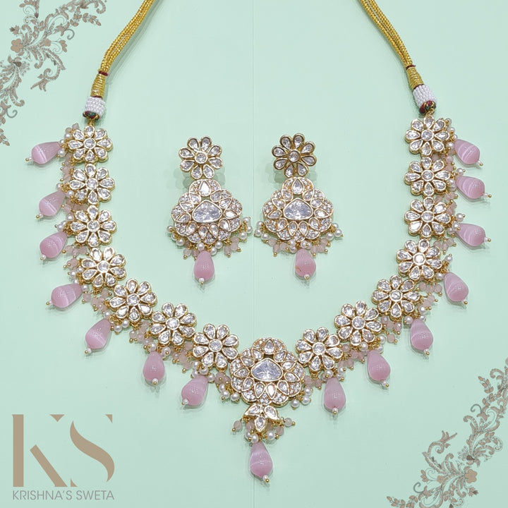 Kundan Pear Drop Necklace