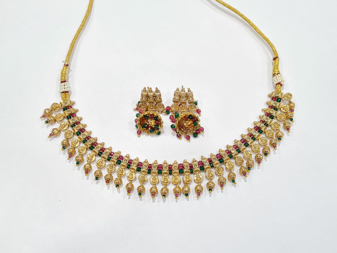 Antique Gold Plated Piroi Patwa Necklace Sets