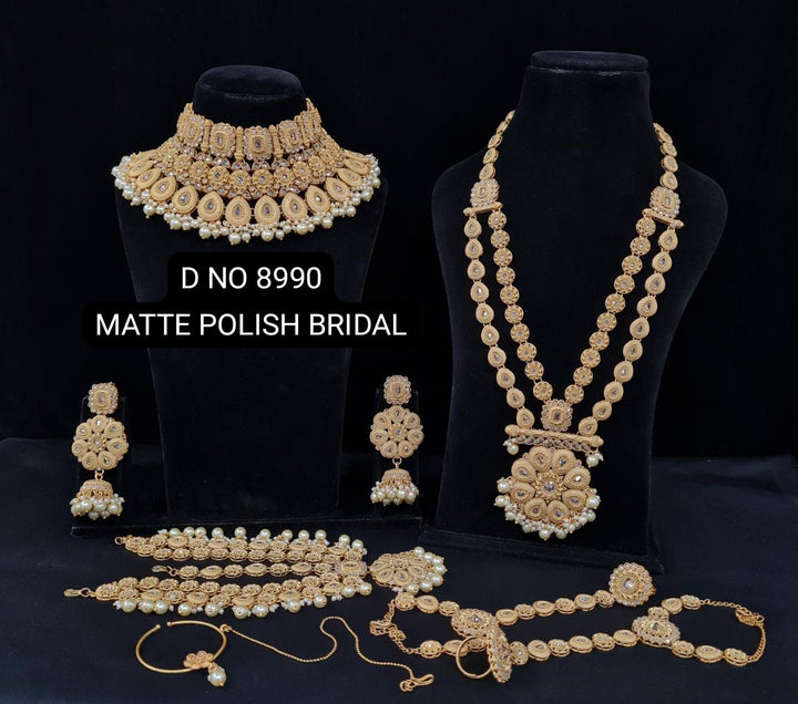 Matte Polish Antique Bridal Set