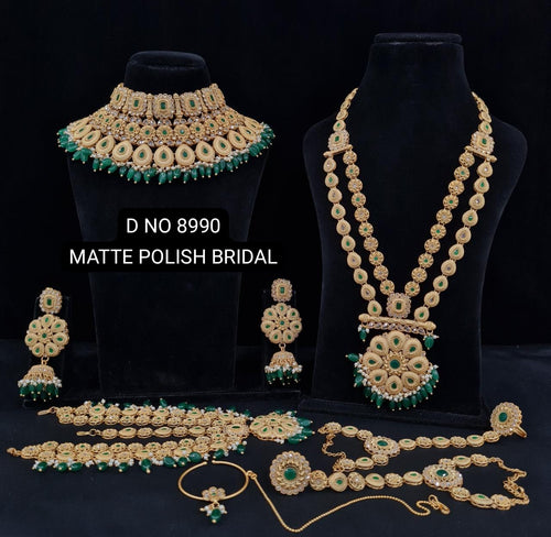 Matte Polish Antique Bridal Set