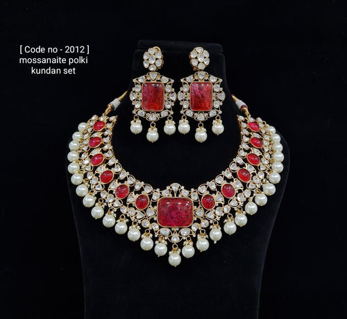 Moissanite Polki Bridal Necklace Set