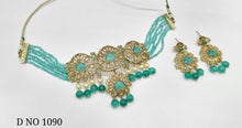 Load image into Gallery viewer, Exquisite Traditional Mehendi Colour Stone Bandhai Chik Necklace Set