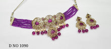 Load image into Gallery viewer, Exquisite Traditional Mehendi Colour Stone Bandhai Chik Necklace Set