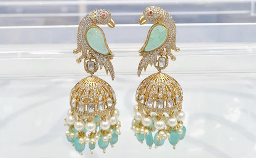 Kundan Mossanite Jhumka (1)