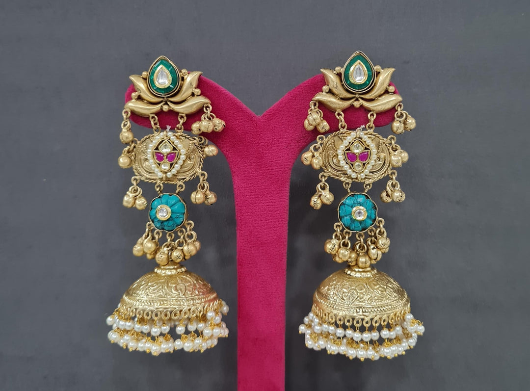 Kundan Jhumka earring (3)