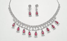 Load image into Gallery viewer, American diamond necklace set (1)