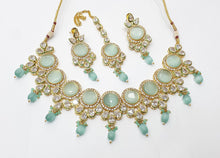 Load image into Gallery viewer, Brass kundan necklace set (1)