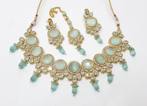 Brass kundan necklace set (1)