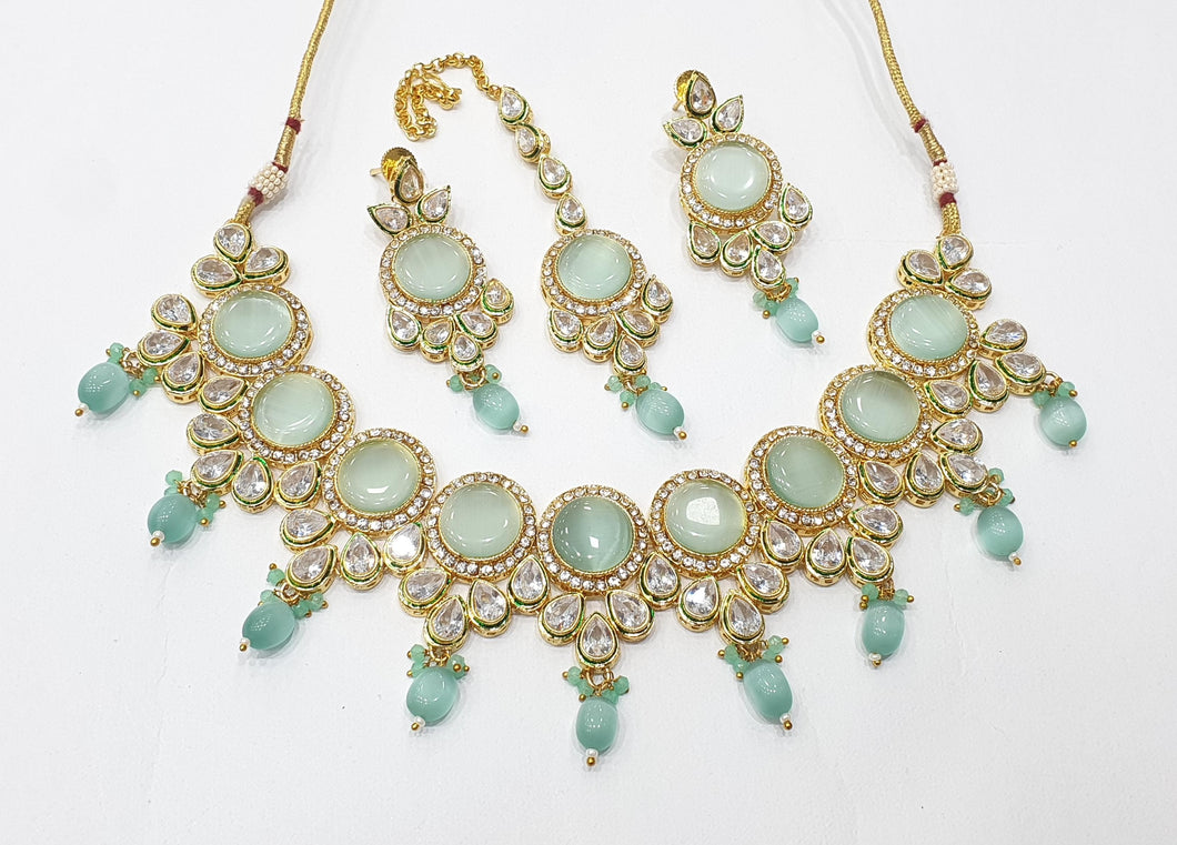 Brass kundan necklace set (1)